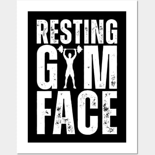 Resting Gym Face - Funny Gym Quote Posters and Art